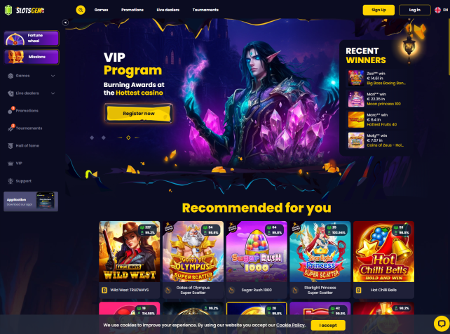 Recenzija SlotsGem Casino